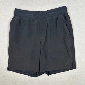 Lululemon Mens Small T.H.E. Lined Shorts 7" Black Stretch Running Gym Training - Picture 1 of 5