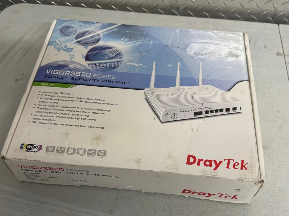 DrayTek Vigor2820n ADSL2+ Security Firewall Router with VPN Support - Image 1 of 4