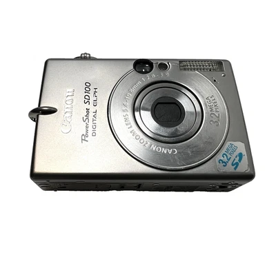 Cámara digital Canon PowerShot SD100 ELPH 3,2 MP plateada - batería PROBADA FUNCIONANDO Foto 1 de 4