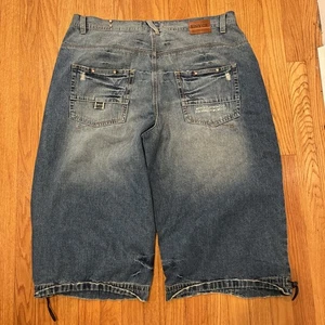 Pantalones Cortos De Colección Enyce Para Hombre Denim Talla 38 Sincronizado Jnco Raro - Imagen 1 de 8