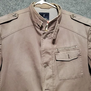 VTG Faconnable Jacket Mens XL Taupe Barncore Chore Field Military Farmcore READ - Picture 1 of 24