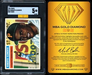 1956 Topps #33 Roberto Clemente SGC 5 MBA GOLD DIAMOND 5.5 - CENTERED J&J - Picture 1 of 4