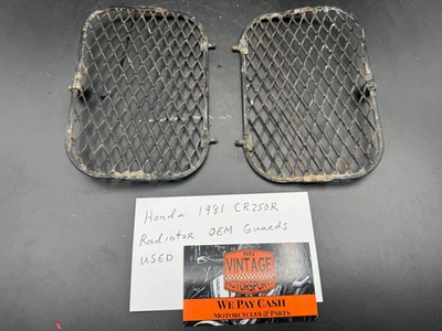 Honda 1981 CR250R OEM Radiator Guards - Used - Image 1 of 4