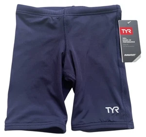 TYR Boys XS (4-5Y) Durafast Jammer Swimsuit Navy Blue New - Picture 1 of 5