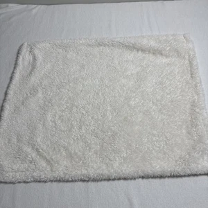 UGG Standard Pillow Sham Cover White Faux Fur Rectangle Solid - Picture 1 of 10