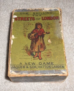 STREETS OF LONDON. CARD GAME. ORIGINAL circa 1880 1st EDITION. JAQUES & SON - Picture 1 of 21