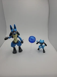 Figura Pokémon Lucario/Riolu Retro Raro Modelo Plástico Con Habilidad - Imagen 1 de 6