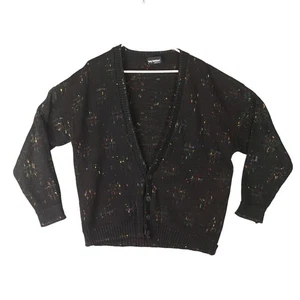 Vintage Tony Lambert Sweater Cardigan Mens Sz L 100% Cotton Weaved USA Made 90s - Picture 1 of 11