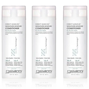 Giovanni Leave In Conditioner Pack of 3 8.5 Fl Oz Moisturizing Hair Care - Picture 1 of 5