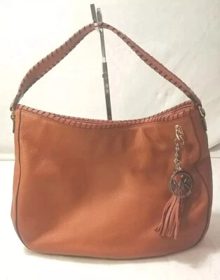 Bolso Michael Kors Naranja Hobo Whipstitch Borla Hombro Grande 16x12! Foto 1 de 4