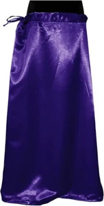 NWT Women Sari Petticoat Satin Adjustable Purple Saree underskirt lining - Picture 1 of 2