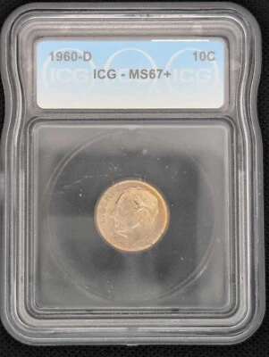1960-D Roosevelt Dime ICG MS67+ Slight Toning - Image 1 of 4