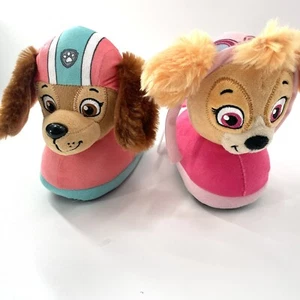 Nickelodeon PAW PATROL Toddler Girls Size 7/8 Liberty & Skye Plush 3D Slippers - Picture 1 of 5
