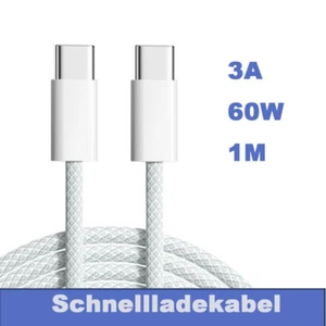 Kabel ładujący USB C na USB C 60W typ C kabel szybkiego ładowania do telefonu komórkowego iPhone Samsung - Zdjęcie 1 z 14