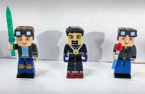 Tube Heroes Action Figures  3" Tall lot of 3 Cover