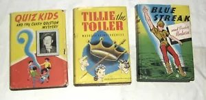 Lot 3 Vintage 1940s Fiction,Tillie the Toiler,Quiz Kids,Blue Streak & Dr. Medusa - Picture 1 of 12