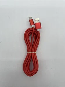 Cavo di ricarica e sincronizzazione USB-C 10 piedi tessuto intrecciato rosso - Foto 1 di 2