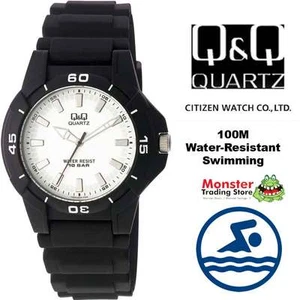 VQ84J004 Q&Q 100-METRES GENTS DIVER STYLE WATCH CITIZEN MADE - SWIMMING WATCH - Picture 1 of 1