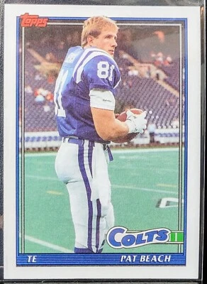1991 Topps Pat Beach #347 Indianapolis Colts - Image 1 of 2