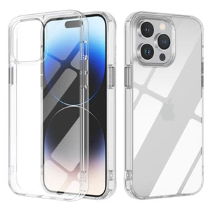 For iPhone 14 Pro Max/14 Plus/14 Pro Case Shockproof Clear Silicone Phone Cover - Picture 1 of 16