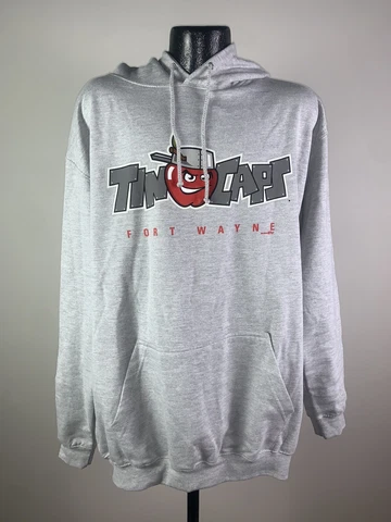 Men’s JustHoods Fort Wayne Tin Caps Minor League Baseball Gray Sweatshirt Hoodie Cover