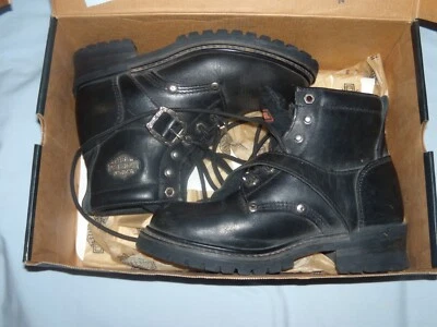 Women's Harley Davidson Black Leather 6" Motorcycle Boots -Size  7 - Image 1 of 4