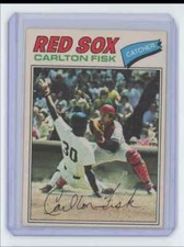 1977 O-Pee-Chee Carlton Fisk Baseball Card Boston Red Sox #137