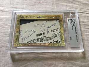 Frankie Frisch 2018 Leaf Masterpiece Cut Signature 1/1 autograph signed card JSA