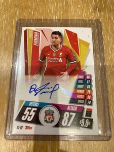 Match Attax 2019/20 Roberto Firmino Official Signed Autograph Card - Liverpool - Picture 1 of 2