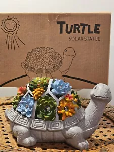 Solar Garden Turtle Statue Outdoor Decor NEW/ Open Box - Picture 1 of 8