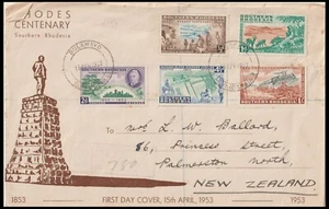 SOUTHERN RHODESIA 1953 RHODES CENTENARY FDC (JF) - Picture 1 of 1