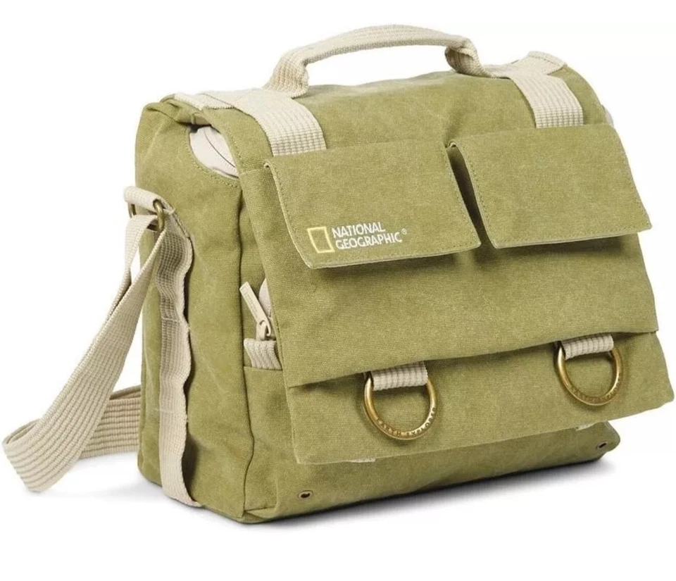 National Geographic Compact Camera Canvas Safari Khaki Messenger Bag NG 2345 - Image 1 of 3