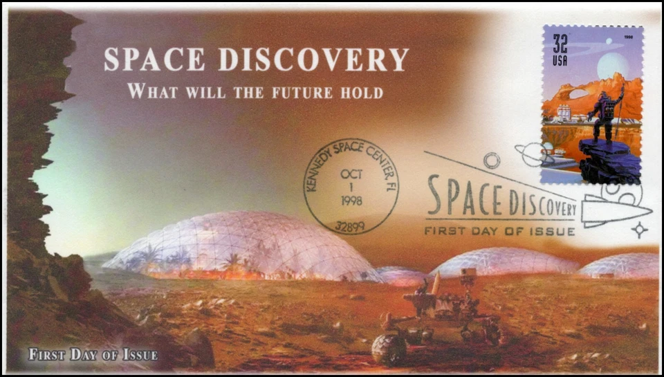 AO 3240, 1998, Space Discovery, FDC, Future Space, Add On Cachet, SC 3240 - Image 1 of 1