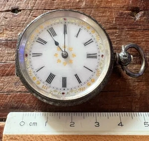 Antique Victorian Ladies 935 Silver Pocket Watch for restore - Picture 1 of 19