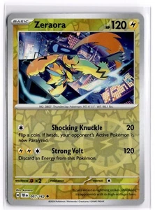 Pokemon TCG Zeraora 057/162 Sv05: Temporal Forces Reverse Holo - Picture 1 of 1