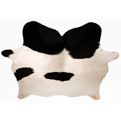 Alfombra Premium de cuero de vaca blanco y negro extra grande 28-40 pies cuadrados pelo sobre piel Foto 1 de 4