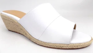 NEW! Trotters Colony Low Wedge Slip On Sandals Women's Size 12.0 Med, White - Picture 1 of 11