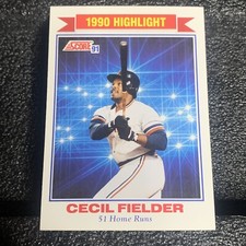 1991 Score Baseball Card #770 Cecil Fielder Highlight