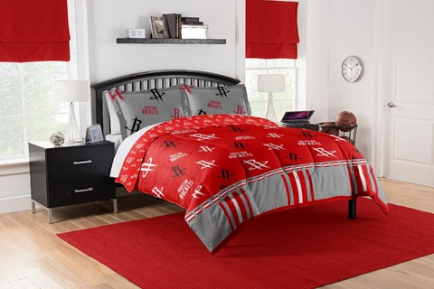 Houston Rockets Queen Bed in a Bag (Rotary) OFFICIAL NBA Cover