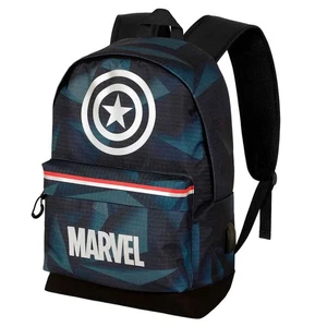 Marvel Captain America Logo HS Metal Silver Backpack 43 cm – USB Port, 22 L - Picture 1 of 5