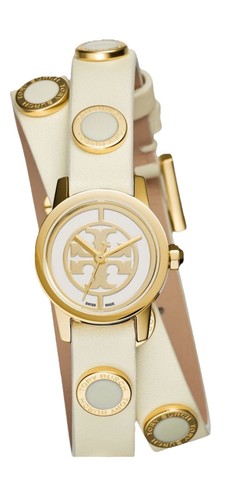 Orologio donna TORY BURCH doppio cinturino quarzo TRB4015 batteria sostituita avorio