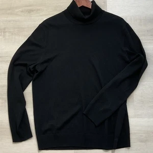 Banana Republic Damen Rollkragen Pullover italienische Merinowolle schwarz XL - Bild 1 von 8