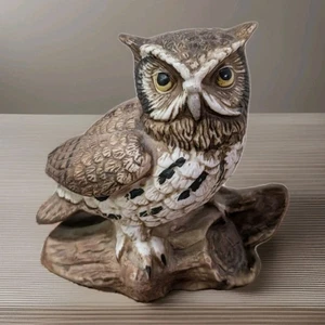 Vintage EULE Figur Homco #1114 bemalt Keramik Statue CottageCore 70er Vintage - Bild 1 von 6