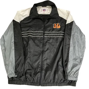 Giacca a vento NFL Cincinnati Bengals L G-III nero grigio bianco retrò vintage Sp - Foto 1 di 11