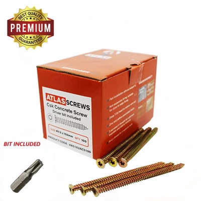 ATLAS MASONRY CONCRETE BRICK SCREWS UPVC WOOD WINDOW & DOOR FRAME FIXING ANCHOR