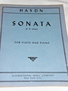 Joseph Haydn Sonata in G major for Flute & Piano - Sheet Music - Both Parts - Picture 1 of 2