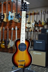 G-Sharp OF-1 Electric Travel Guitar (Sunburst, g# tuning, gigbag included) - Picture 1 of 9