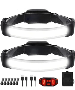 Headlamp Rechargeable,Ultra Bright work 1500 Lumens 6 Modes Head light Led .. - Picture 1 of 5