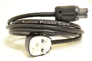 MCRU NO.6 ASYLUM MAINS POWER CORD | SILVER PLATED MK PLUG | MCRU REF. IEC 2 MTR - Picture 1 of 3