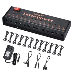 Pedales de efectos para guitarra Mosky Juice Power placa fuente de alimentación 12 vías 9V 12V 18V Reino Unido - Imagen 1 de 7